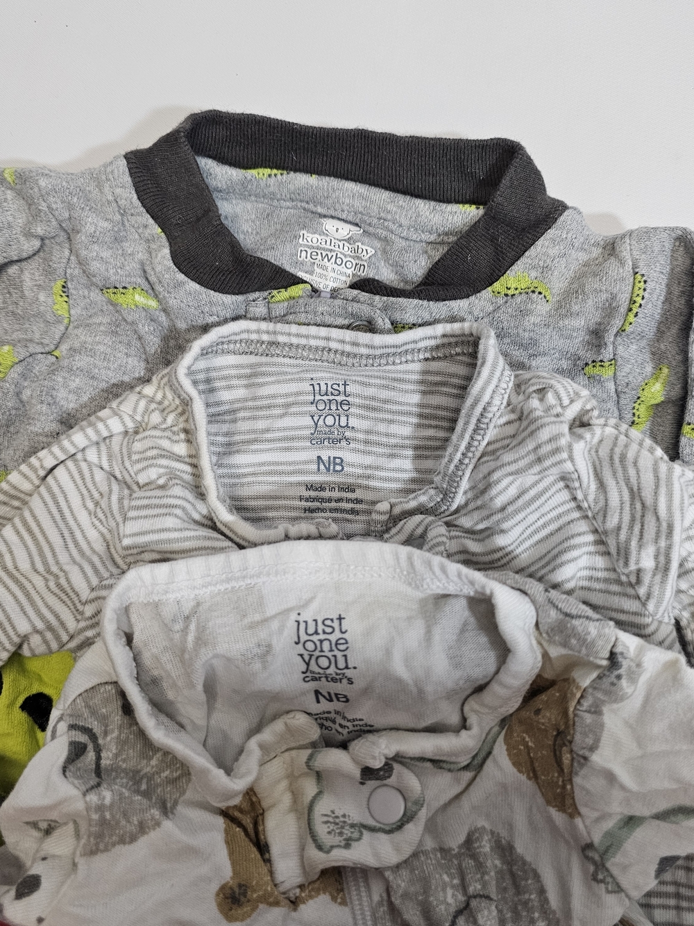 Newborn 15 Piece Bundle Body Suit Footed Pajamas Nike - Picture 5 of 11